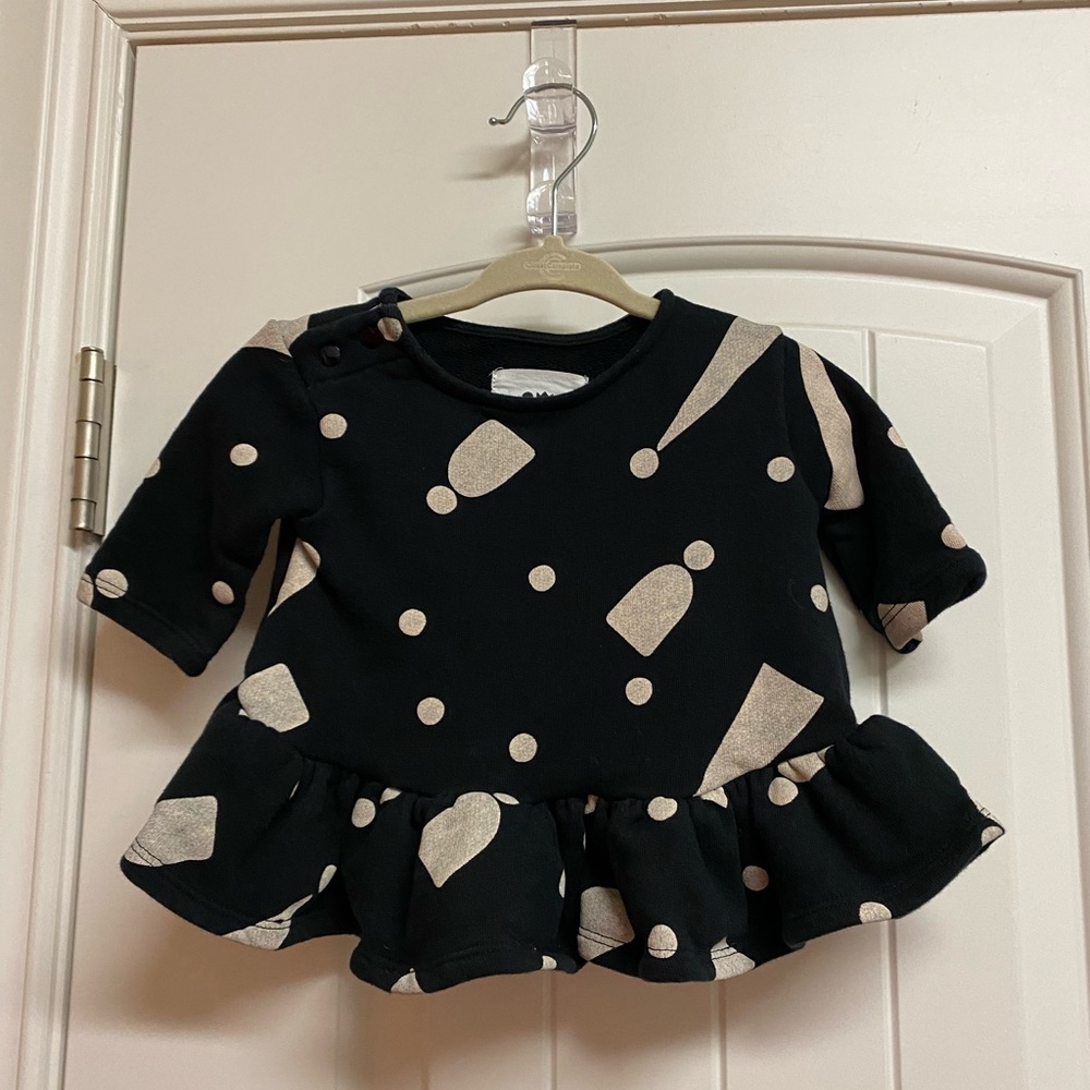 Omamimini Girls Terry Ruffle Dress 0-3 months